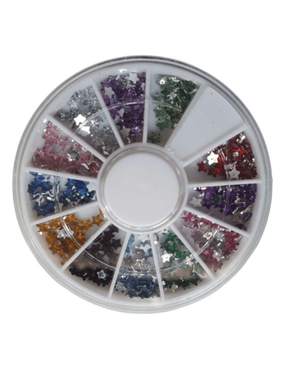 Nail art carrousel stars - gekleurd - Medase