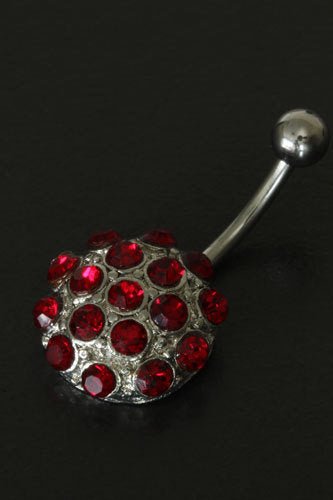 Navel Piercing rond rood - Medase