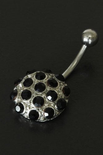 Navel Piercing rond zwart - Medase