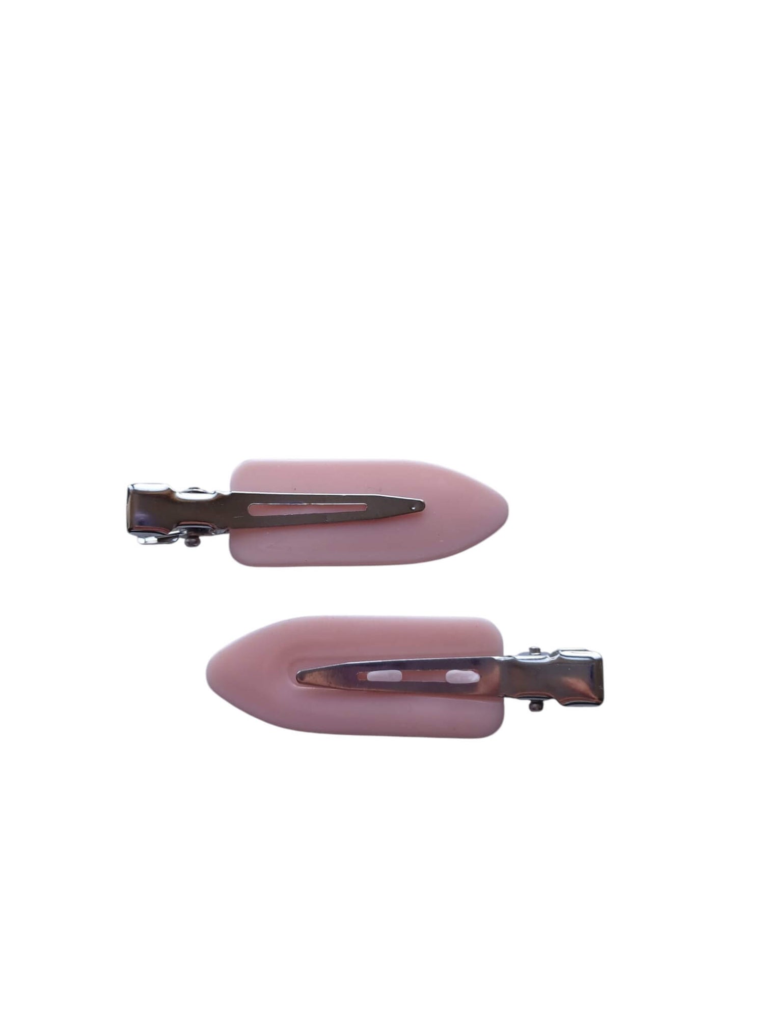 No-crease haarclips roze 6x1,7cm set van 2 make-up clips geen afdruk knikjes kreuken metalen clip plastic laagj