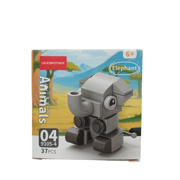 Olifant bouwblokken set 37 stuks 6+ schattig grijs lange slurf decoratie creatief