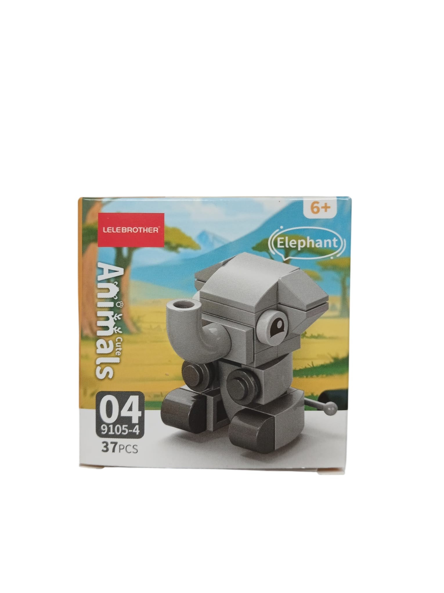 Olifant bouwblokken set 37 stuks 6+ schattig grijs lange slurf decoratie creatief