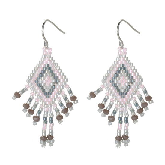 Oorbellen beaded dream - Grijs - Medase