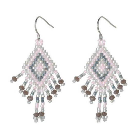 Oorbellen beaded dream - Grijs - Medase