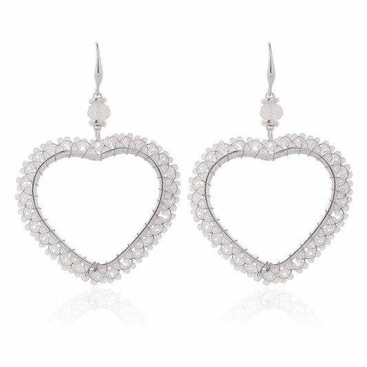 Oorbellen beaded hearts - Medase