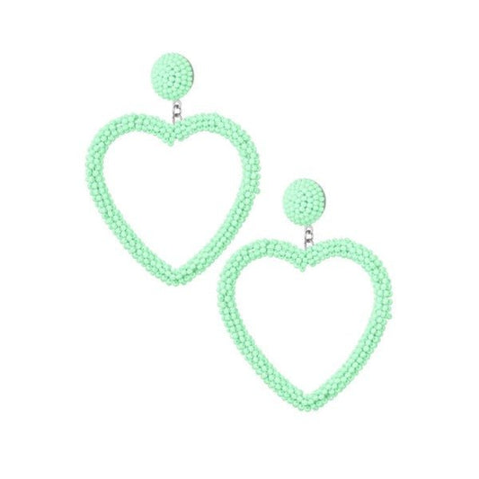 Oorbellen candy heart - Groen - Medase