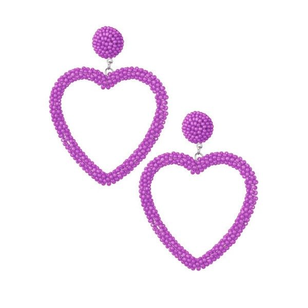 Oorbellen candy heart - Paars - Medase