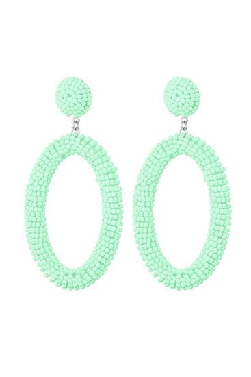 Oorbellen candy oval - Groen - Medase