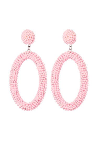 Oorbellen candy oval - Roze - Medase