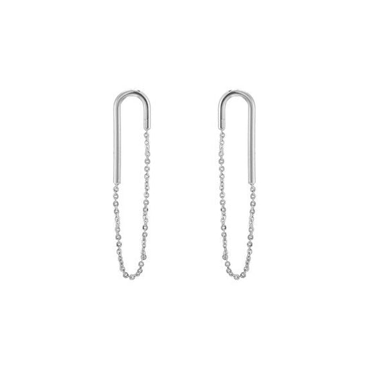Oorbellen chain - zilver - Medase