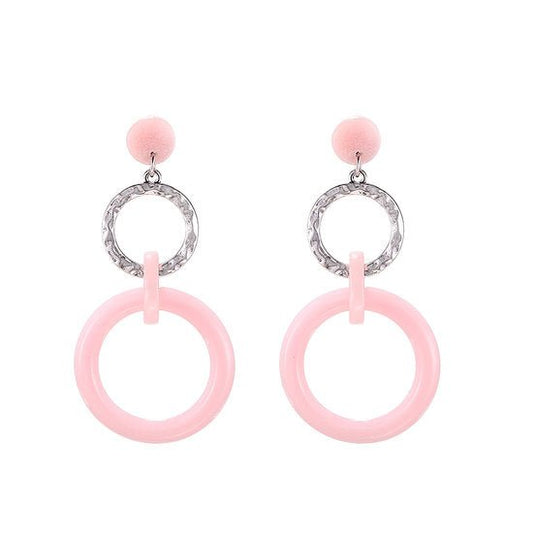Oorbellen circle - Roze - Medase