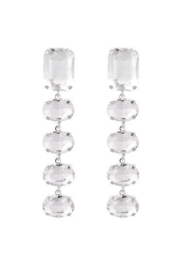 Oorbellen crystal clear - Wit - Medase