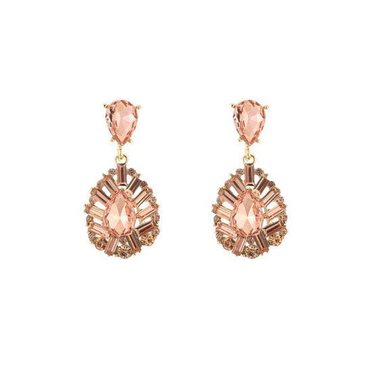 Oorbellen Crystal party - Roze - Medase
