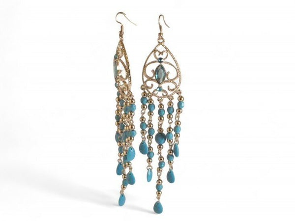 Oorbellen gypsy - Aqua blauw - Medase