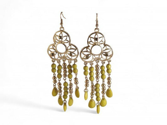 Oorbellen gypsy - Groen/zilver - Medase