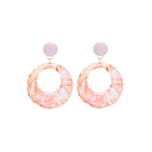Oorbellen marbeled - Roze - Medase