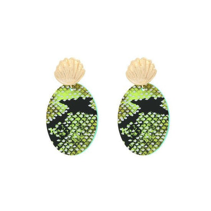 Oorbellen neon snake - Groen - Medase