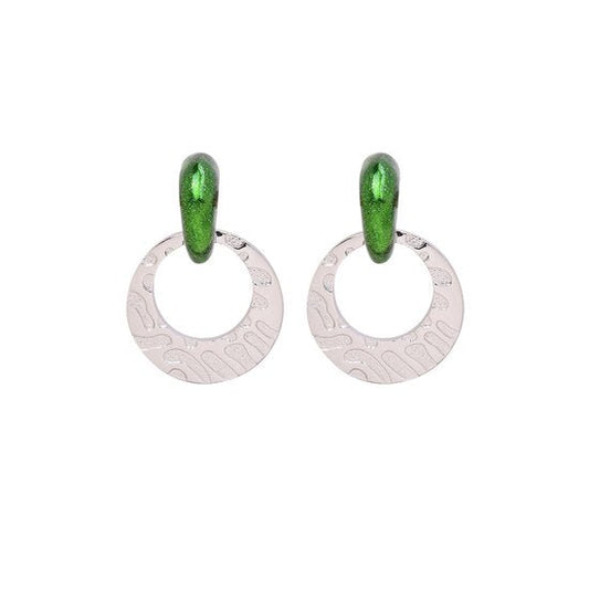 Oorbellen rianne - Groen/zilver - Medase