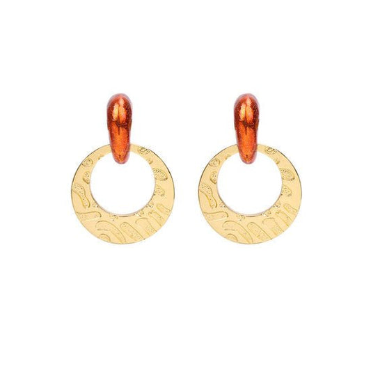 Oorbellen rianne - Oranje/Goud - Medase