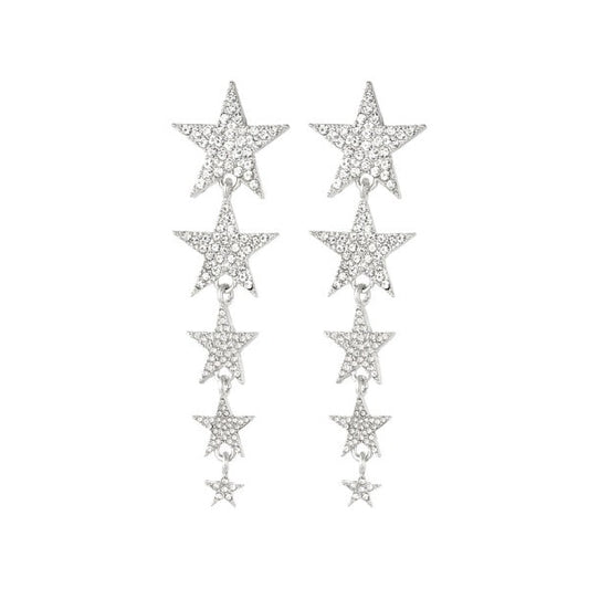 Oorbellen Shooting stars - Zilver - Medase