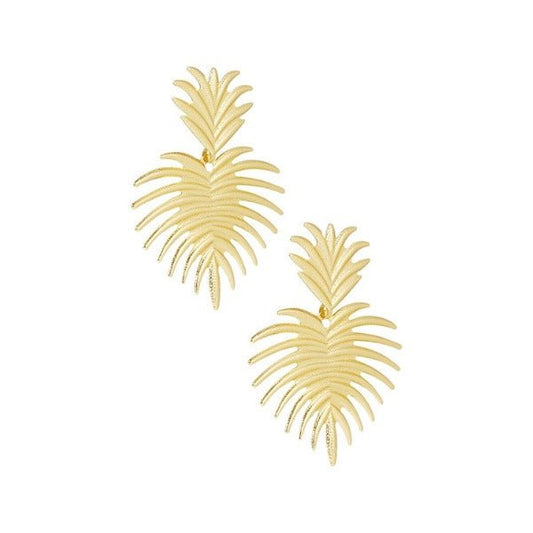 Oorbellen spiked leaves - Goud - Medase