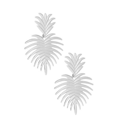 Oorbellen spiked leaves - Zilver - Medase