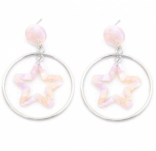 Oorbellen stary - Zilver - Medase