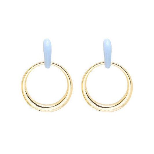 Oorbellen stylish - blauw/Goud - Medase