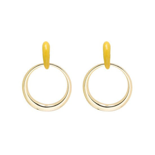 Oorbellen stylish - Geel/Goud - Medase