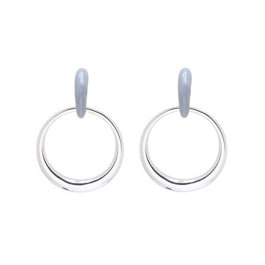 Oorbellen stylish - Grijs/zilver - Medase