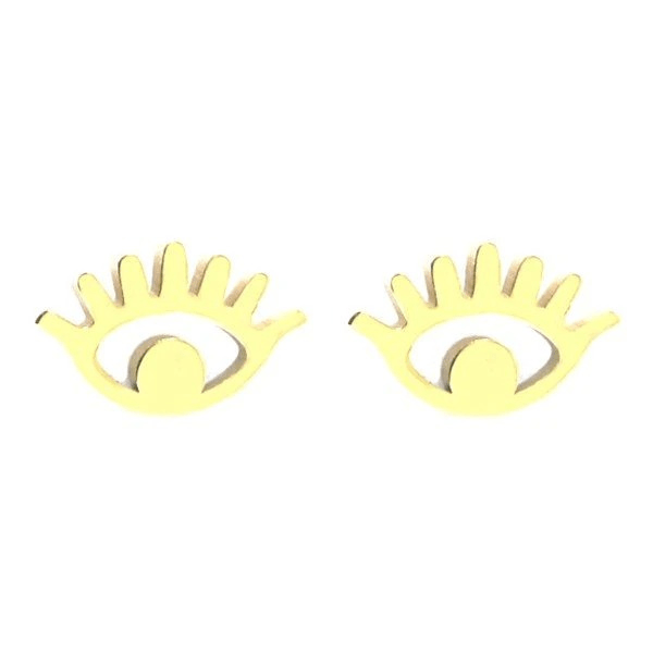 Oorknopjes eye stainless steel - Goud - Medase