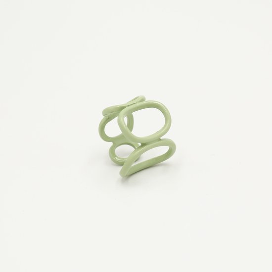 Opengewerkte ring - Groen - Medase