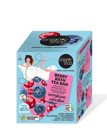Organic Shop Berry Bath Tea Bag - Berrylicious Adventure 3 Stuks - Medase
