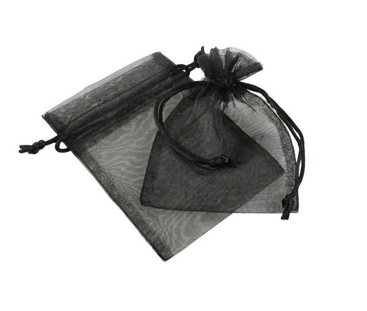 Organza Zakje Zwart – 10 x 12 cm - Medase