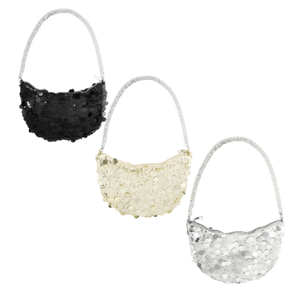 Pailletten Schoudertas – Party Bag – Zilver, Goud of Zwart - Medase