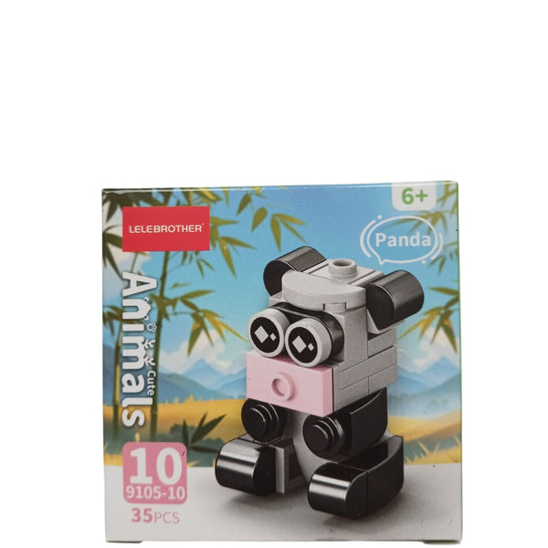 Panda bouwblokken set 35 stuks 6+ schattig zwart wit roze decoratie creatief