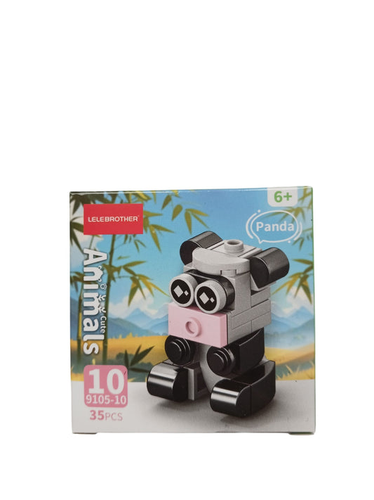 Panda bouwblokken set 35 stuks 6+ schattig zwart wit roze decoratie creatief