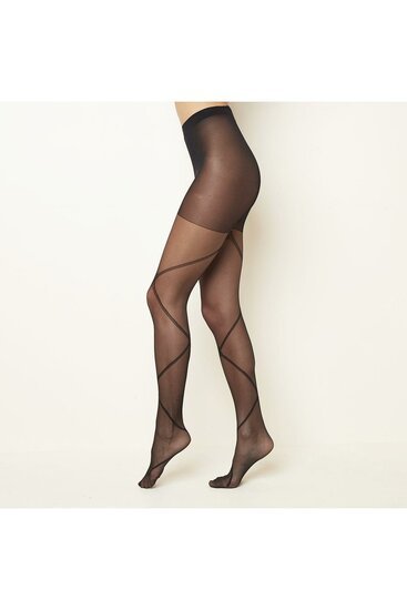 Panty diamond zwart - S/M - Medase