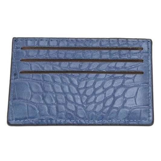Pasjes portemonnee croco - Blauw - Medase