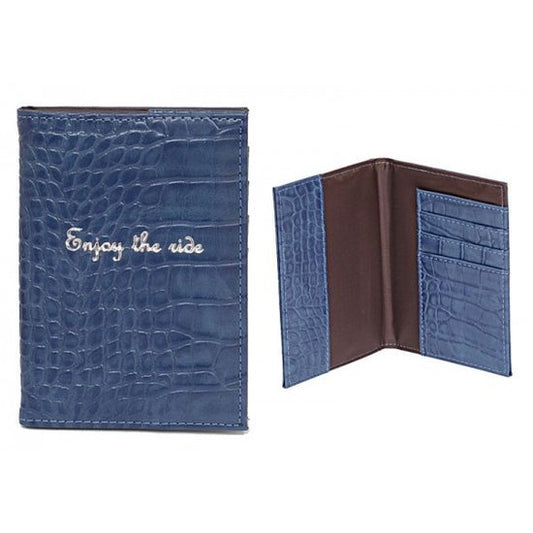 Paspoort hoesje croco - Blauw - Medase