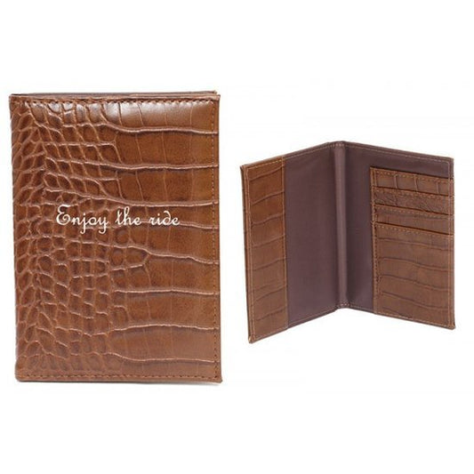 Paspoort hoesje croco - Bruin - Medase