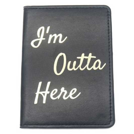 Paspoort hoesje outta here - Zwart - Medase