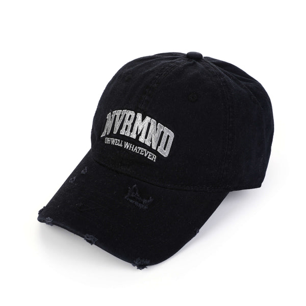Pet NVRMND 100% katoen zwart vintage distressed verstelbaar oh well whatever