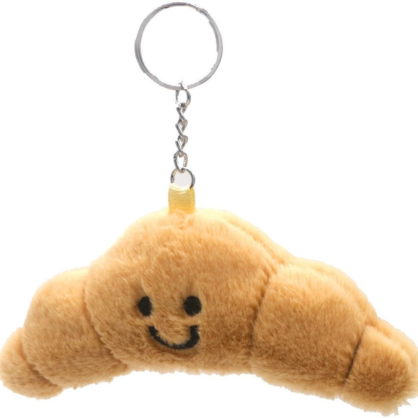 Pluche Croissant Sleutelhanger - Grappige Tashanger 13cm - Medase