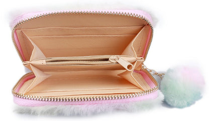 Pluche Portemonnee Eenhoorn of Kat - Fluffy Wallet met Pompom - Medase