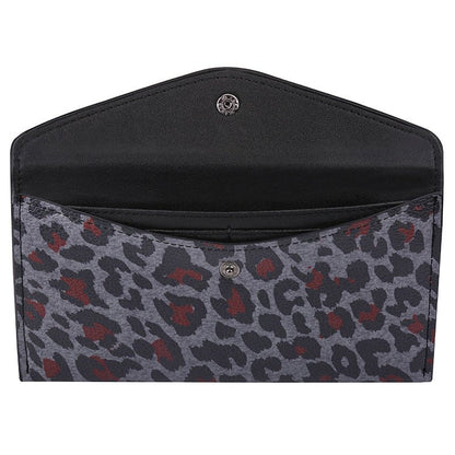 Portemonnee / clutch met luipaardprint – Groen of Grijs – PU leer – 19×10 cm - Medase