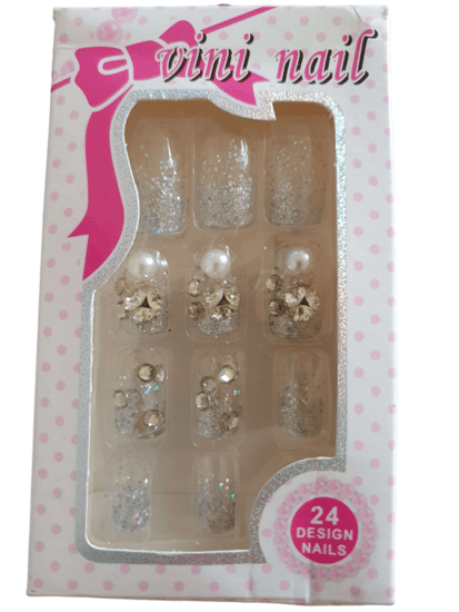 Press - on nagels glitter/strass/parels - Medase