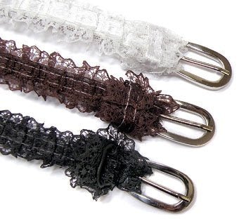 Riem met kant Bruin - Medase