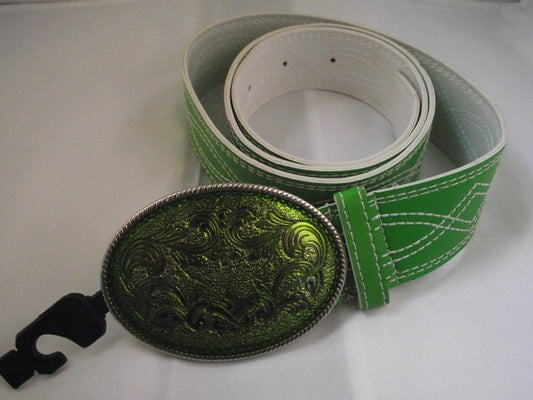 Riem oval gesp - Groen - Medase