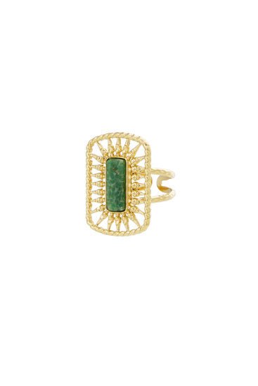 Ring barok langwerpig - Groen - Medase